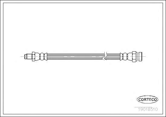 Шланг тормозной (передний) MB (W123/W124/W201) (340mm)