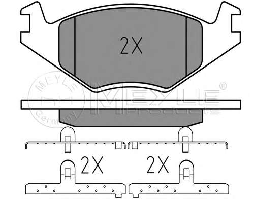 Колодки тормозные (передние) Seat Cordoba/Ibiza II/VW Golf/Jetta II /Passat/Polo 1.3-2.2 0. 76-99