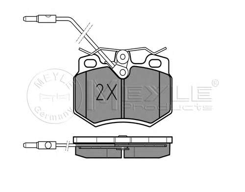 Колодки тормозные (передние) Citroen AX/C15/C6/Visa/Peugeot 205 II/407 1.0-2.2D 84-