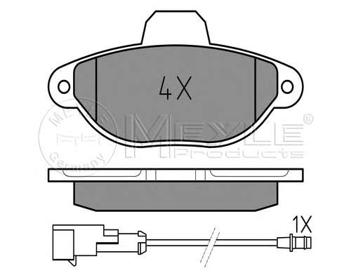 Колодки тормозные (передние) Fiat 500 07-/Panda 03-/Punto 93-10