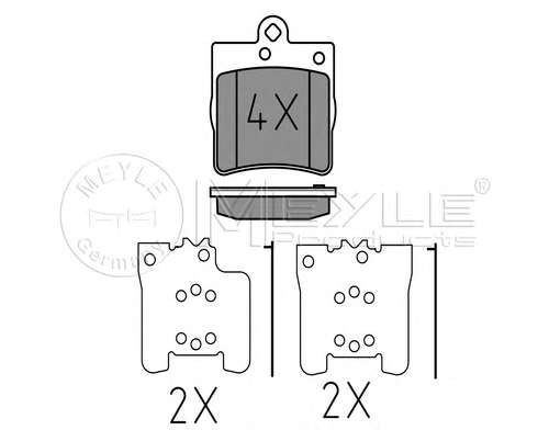 Колодки тормозные (задние) MB (W202/203/208/210) 93-11