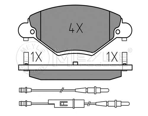 Колодки тормозные (передние) Citroen C5 01- (с датчиком)