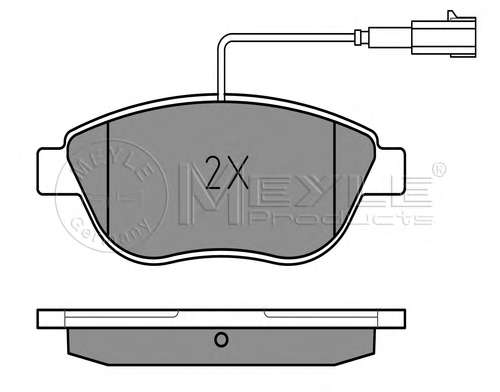 Колодки тормозные (передние) Fiat Punto 1.3-1.6 D 09- (137x57.4) (с датчиком)