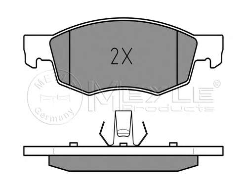 Колодки тормозные (передние) Fiat Doblo 01- (Ate)