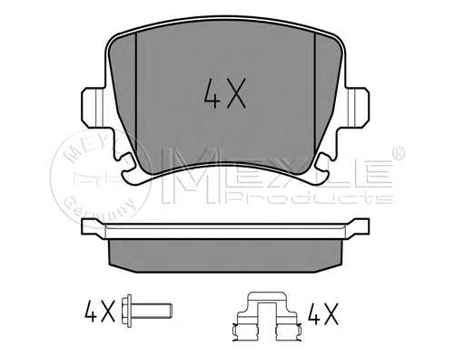 Колодки тормозные (задние) VW Caddy 03-