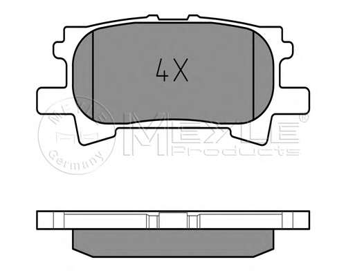 Колодки тормозные (задние) Lexus RX 03-08
