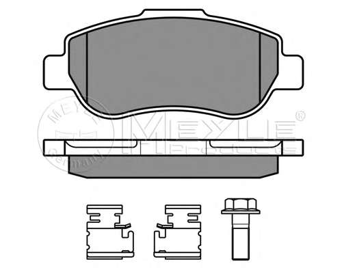 Колодки тормозные (передние) Fiat Doblo 05- (Bosch)