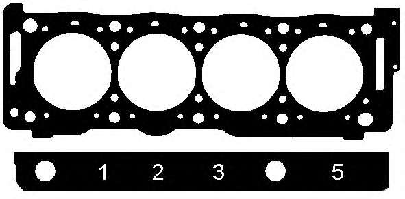 Прокладка ГБЦ Peugeot 406/605/806 2.1D 89-04 (4 метки) (1.67 mm)