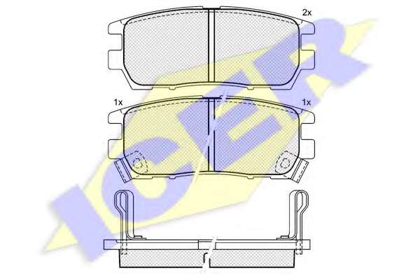 Комплект тормозных колодок, дисковый тормоз