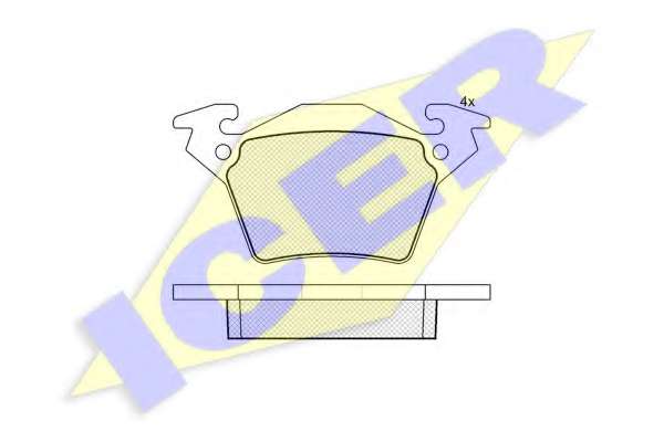 Комплект тормозных колодок, дисковый тормоз