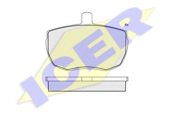 Комплект тормозных колодок, дисковый тормоз