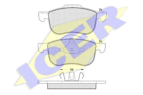 Комплект тормозных колодок, дисковый тормоз