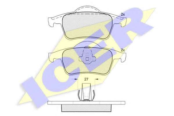 Комплект тормозных колодок, дисковый тормоз