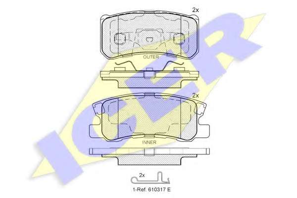 Комплект тормозных колодок, дисковый тормоз