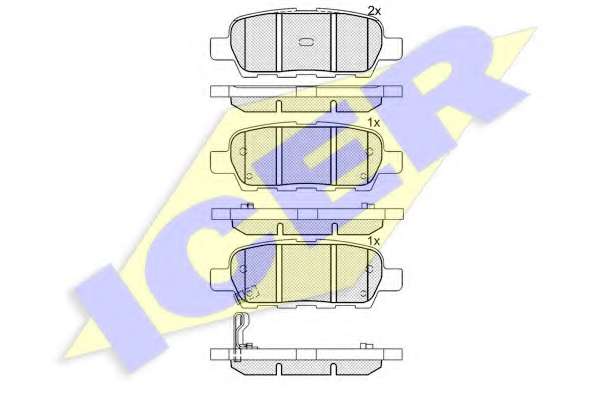 Комплект тормозных колодок, дисковый тормоз