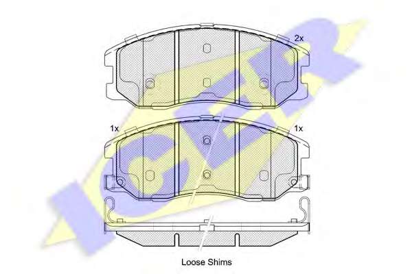Комплект тормозных колодок, дисковый тормоз