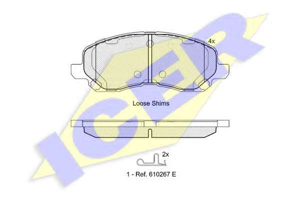 Комплект тормозных колодок, дисковый тормоз
