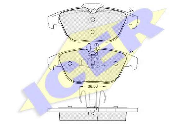 Комплект тормозных колодок, дисковый тормоз