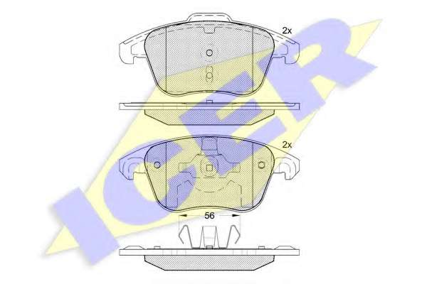 Комплект тормозных колодок, дисковый тормоз