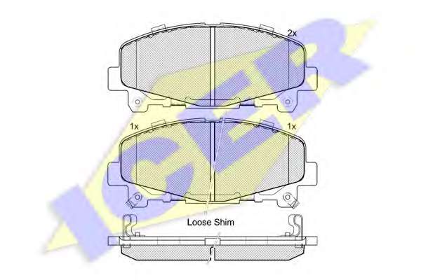 Комплект тормозных колодок, дисковый тормоз