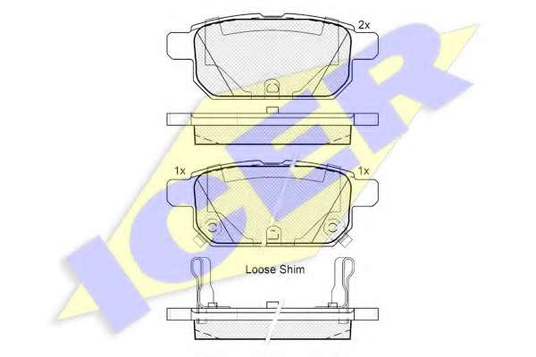 Комплект тормозных колодок, дисковый тормоз