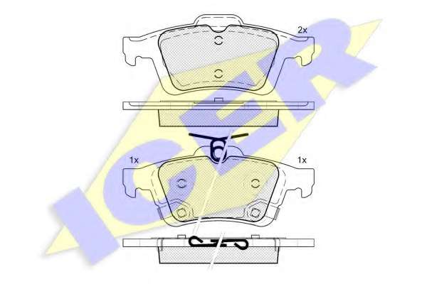 Комплект тормозных колодок, дисковый тормоз