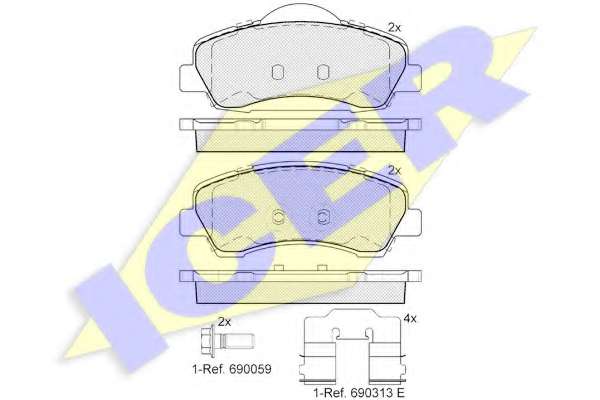 Комплект тормозных колодок, дисковый тормоз
