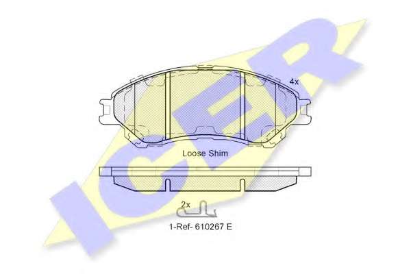 Комплект тормозных колодок, дисковый тормоз