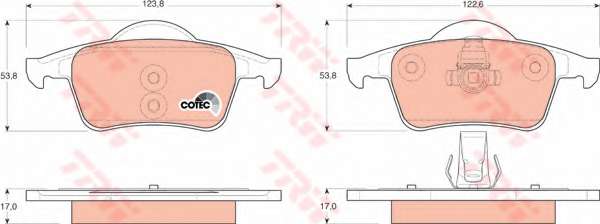 Комплект тормозных колодок, дисковый тормоз