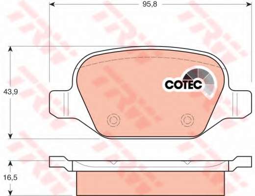 Комплект тормозных колодок, дисковый тормоз