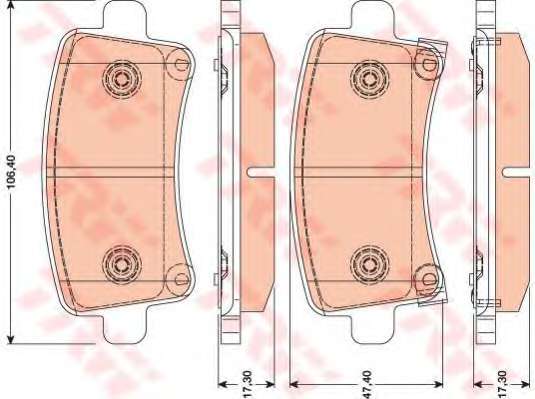 Комплект тормозных колодок, дисковый тормоз