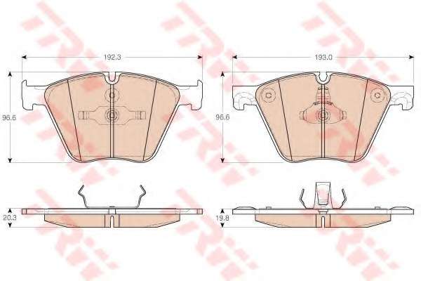 Комплект тормозных колодок, дисковый тормоз