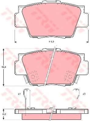 Комплект тормозных колодок, дисковый тормоз