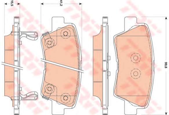 Комплект тормозных колодок, дисковый тормоз