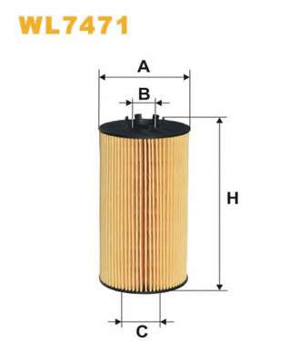 Фильтр масляный AUDI A4, A6, A8 WL7471/OE650/4 (пр-во WIX-Filtron)