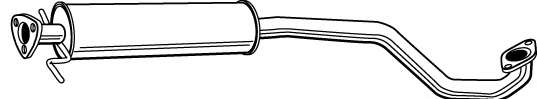 Средний глушитель выхлопных газов