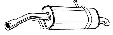 Глушитель выхлопных газов конечный