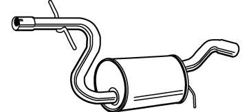 Средний глушитель выхлопных газов