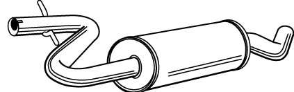 Средний глушитель выхлопных газов