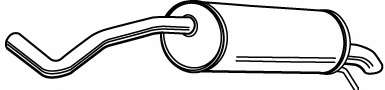 Глушитель выхлопных газов конечный