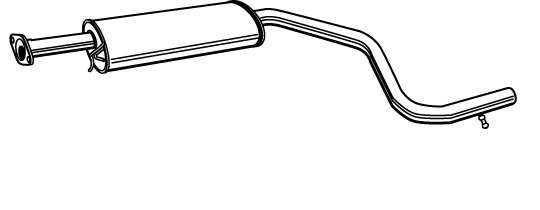 Средний глушитель выхлопных газов