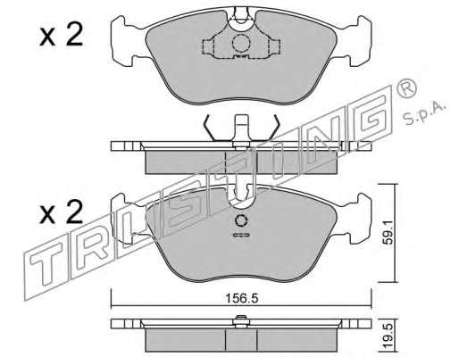 Комплект тормозных колодок, дисковый тормоз