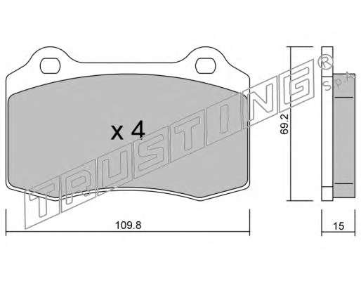 Комплект тормозных колодок, дисковый тормоз