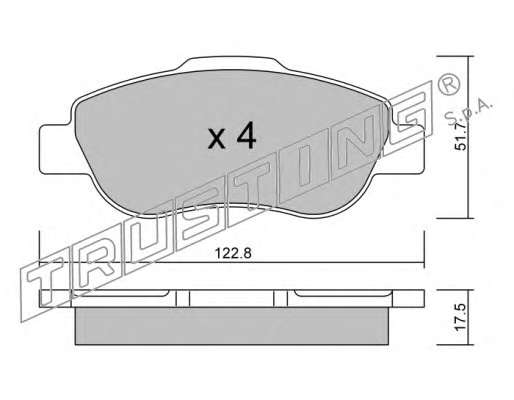 Комплект тормозных колодок, дисковый тормоз