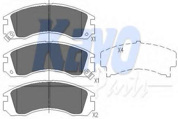 Колодки тормозные (передние) Mitsubishi Outlander/Lancer/Pajero 90-