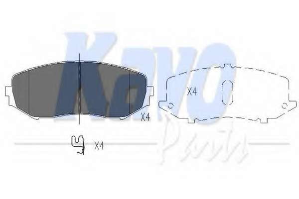 Колодки тормозные (передние) Suzuki Grand Vitara 1.3-3.2 98- (Tokico)