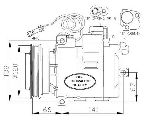Компрессор кондиционера Audi A4/A6/Skoda Superb/VW Passat 1.6-2.0D 94-