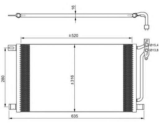 Радиатор кондиционера BMW 3 (E46)/X3 (E83) 2.0D/3.0D 98-11 M57/M47
