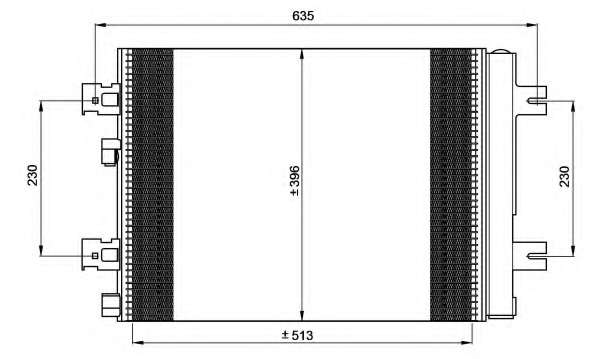 Радиатор кондиционера Dacia Logan/Sandero 04-