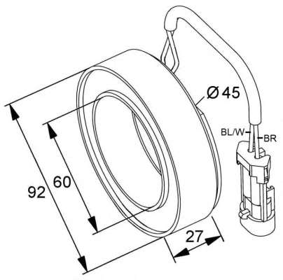 Муфта компрессора кондиционера Opel Combo 98-